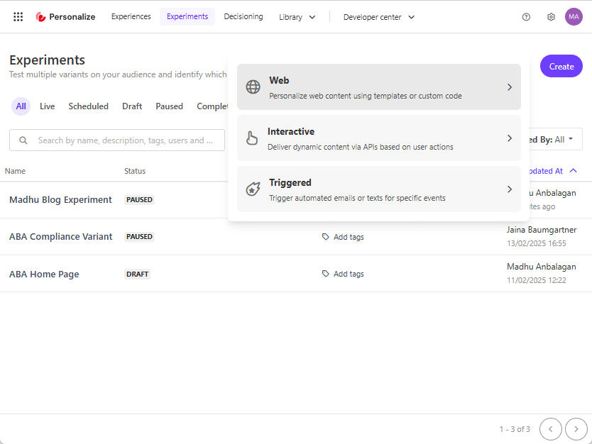 Sitecore CDP and Personalize - Web Experiment-A-B-Testing-1.png